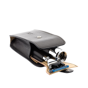 Reisetasche aus Leder Schwarz Klingen & Zubehör Muhle - Hans-Jürgen Müller GmbH & Co. KG