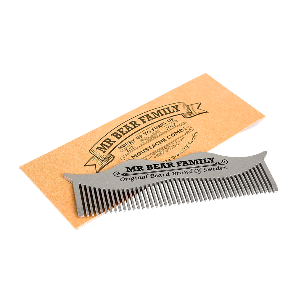 Vollbart & Schnurrbart Stahlkamm Bartkämme & Bartbürsten Mr Bear Family