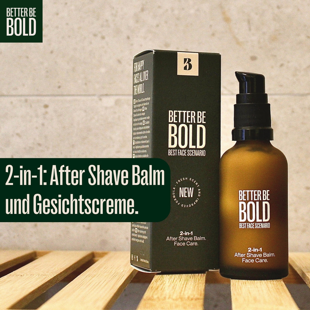 Best Face Scenario: 2-in-1 After Shave Balm & Gesichtspflege Gesichtscreme & Serum BetterBeBold   