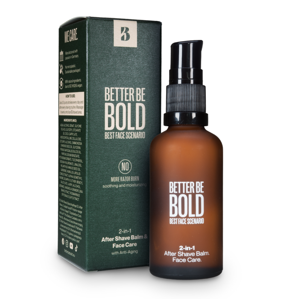 Best Face Scenario: 2-in-1 After Shave Balm & Gesichtspflege Gesichtscreme & Serum BetterBeBold   