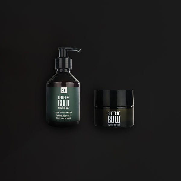Geschenkbox für glückliche Glatzen Glatzenpflege BetterBeBold   