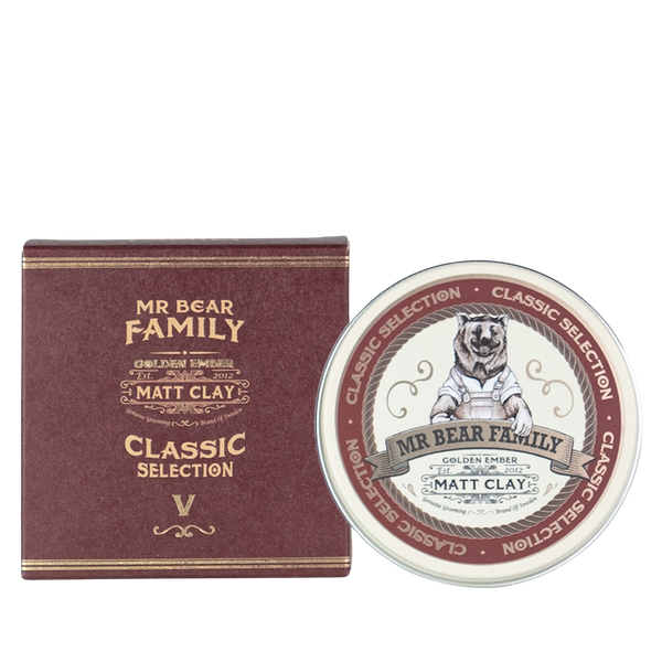 Pomade Matt Clay Golden Ember 100g Haarwachs Mr Bear Family   