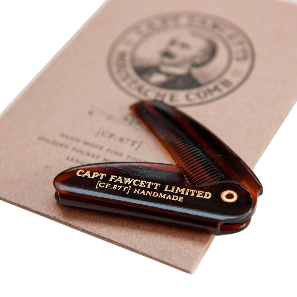 Schnurrbart Kamm Fold-In Bartkämme & Bartbürsten Captain Fawcett   